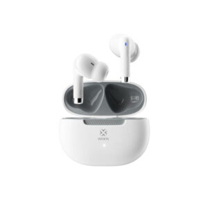 MX0054 TWS Wireless Earbuds - White, Bluetooth 5.4, 55H Playtime, ENC Calls, Fast Charging, IPX5 Waterproof